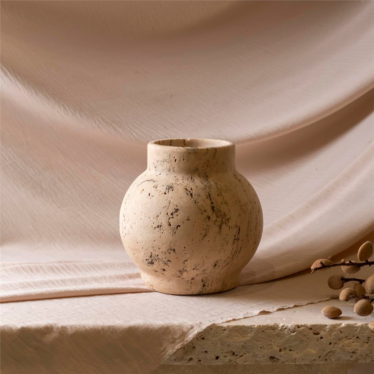 Traverten Etnik Vazo