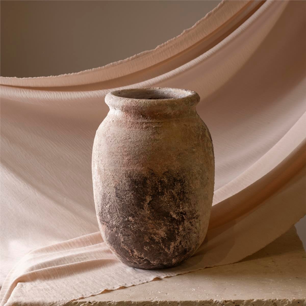 Eskitme Ağzı Açık Vazo