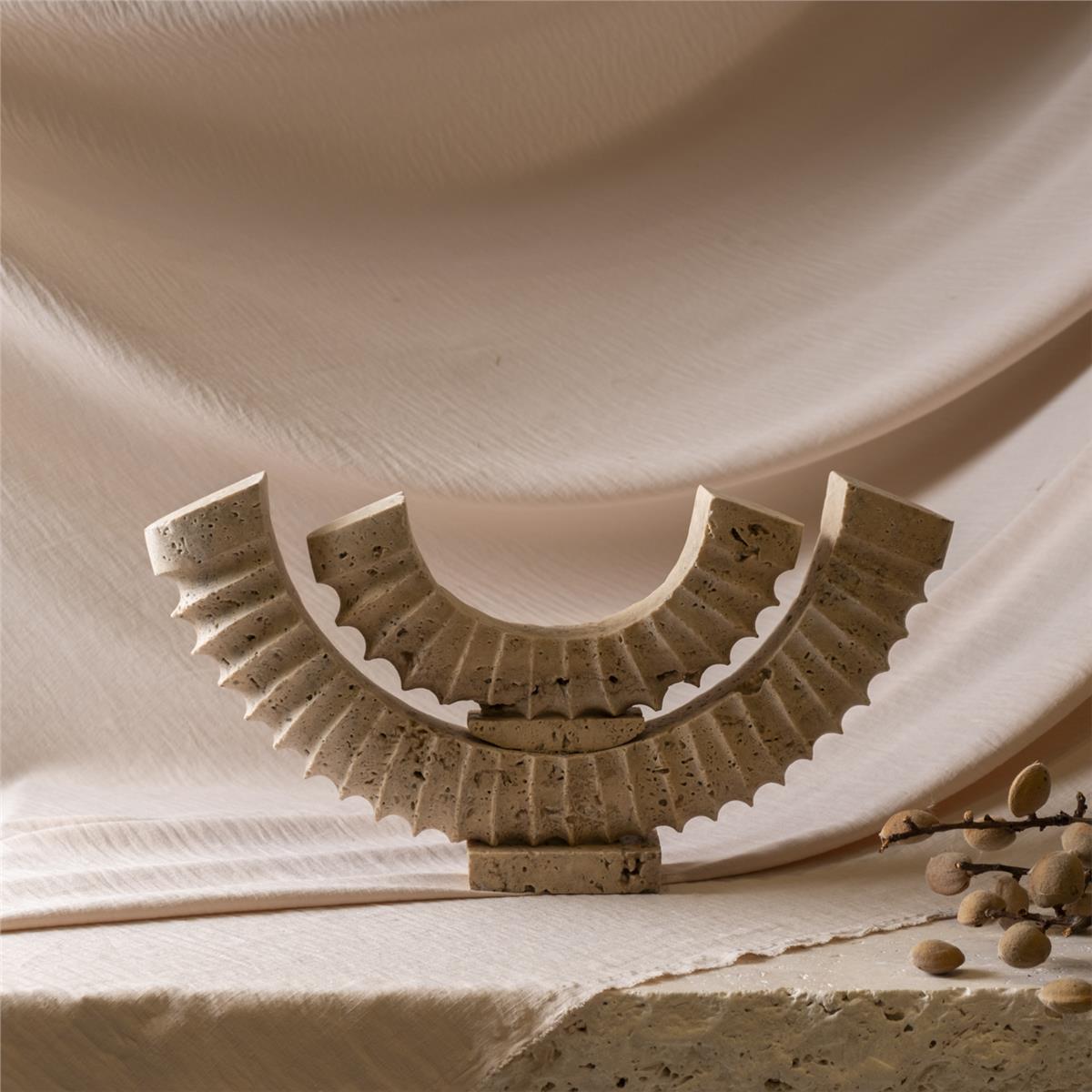 Traverten Kemik Obje 