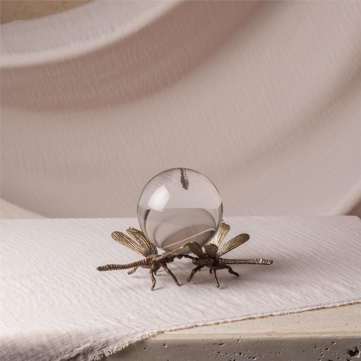 Eskitme Yusufçuk Figürlü Kristal Top