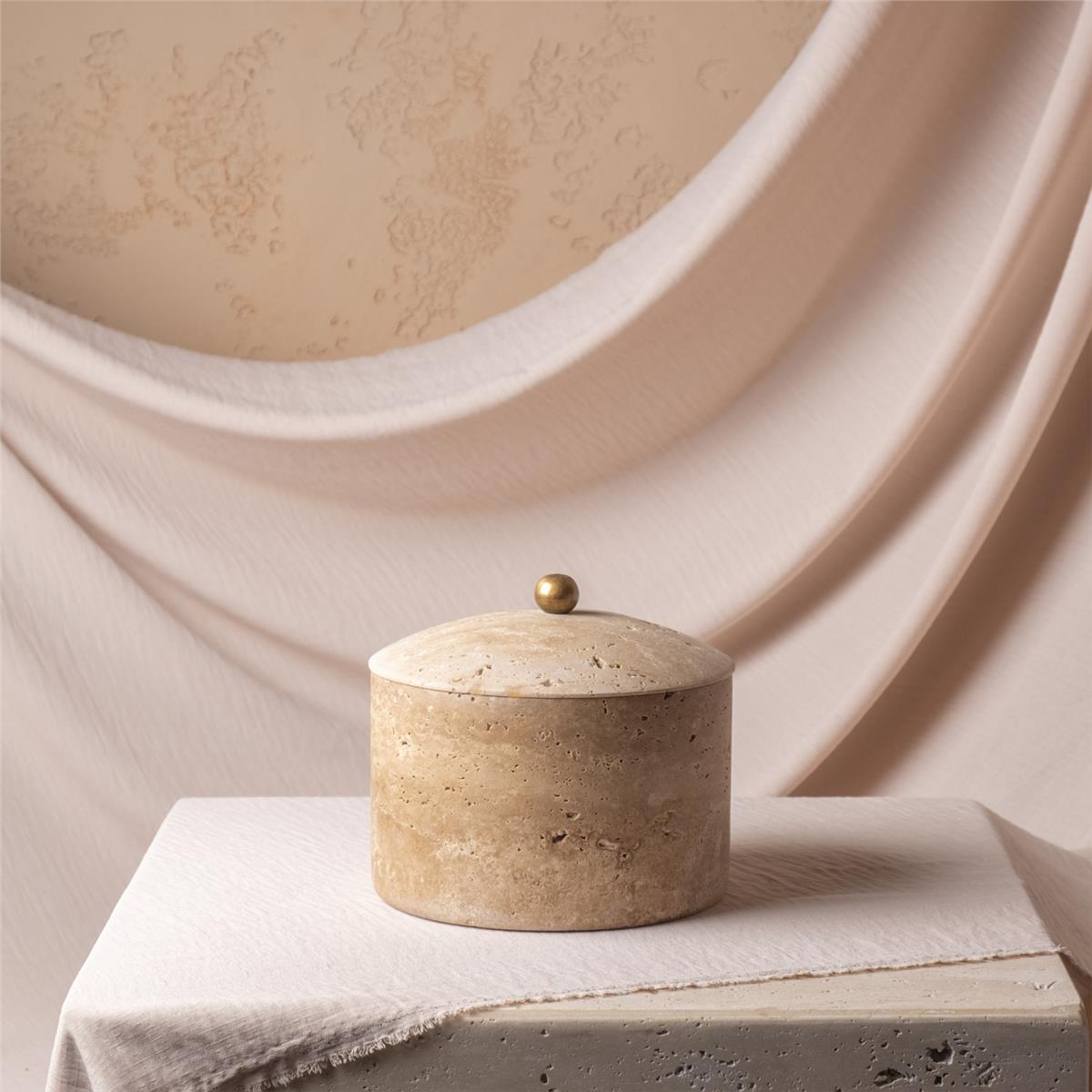 Traverten Soyut Dekoratif Kutu