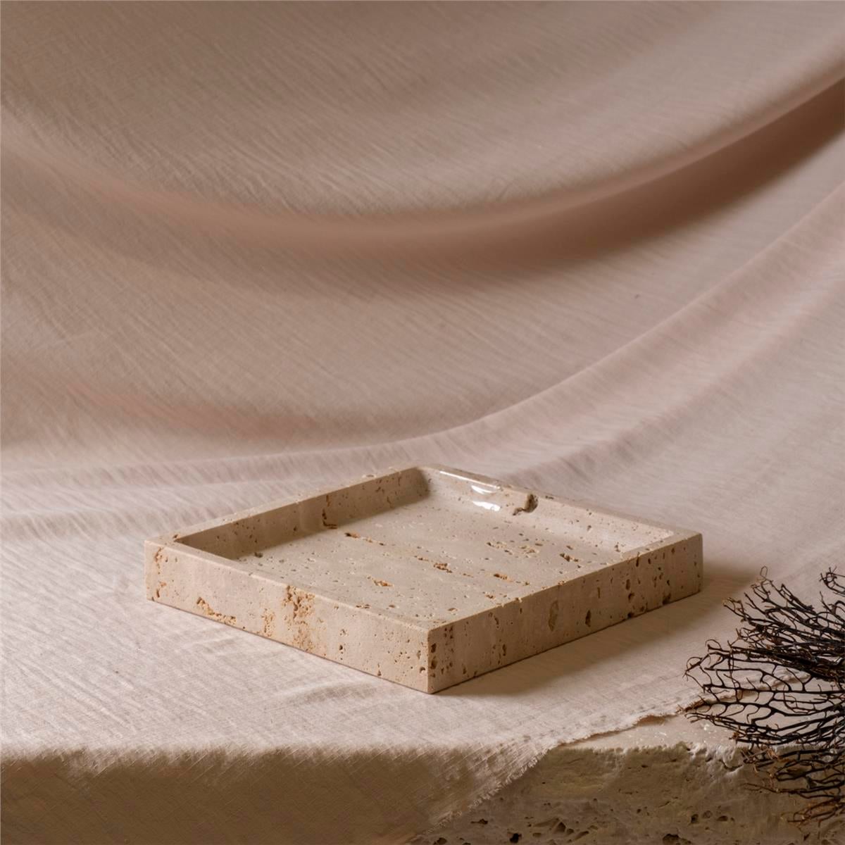 Mermer Tepsi Traverten - Küçük Boy