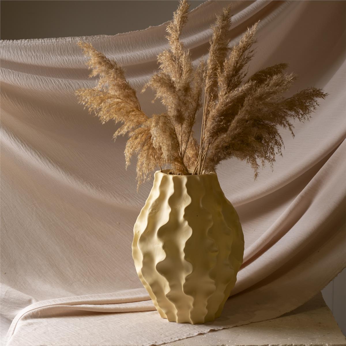 Acık Sarı Orta Boy Petek Vazo