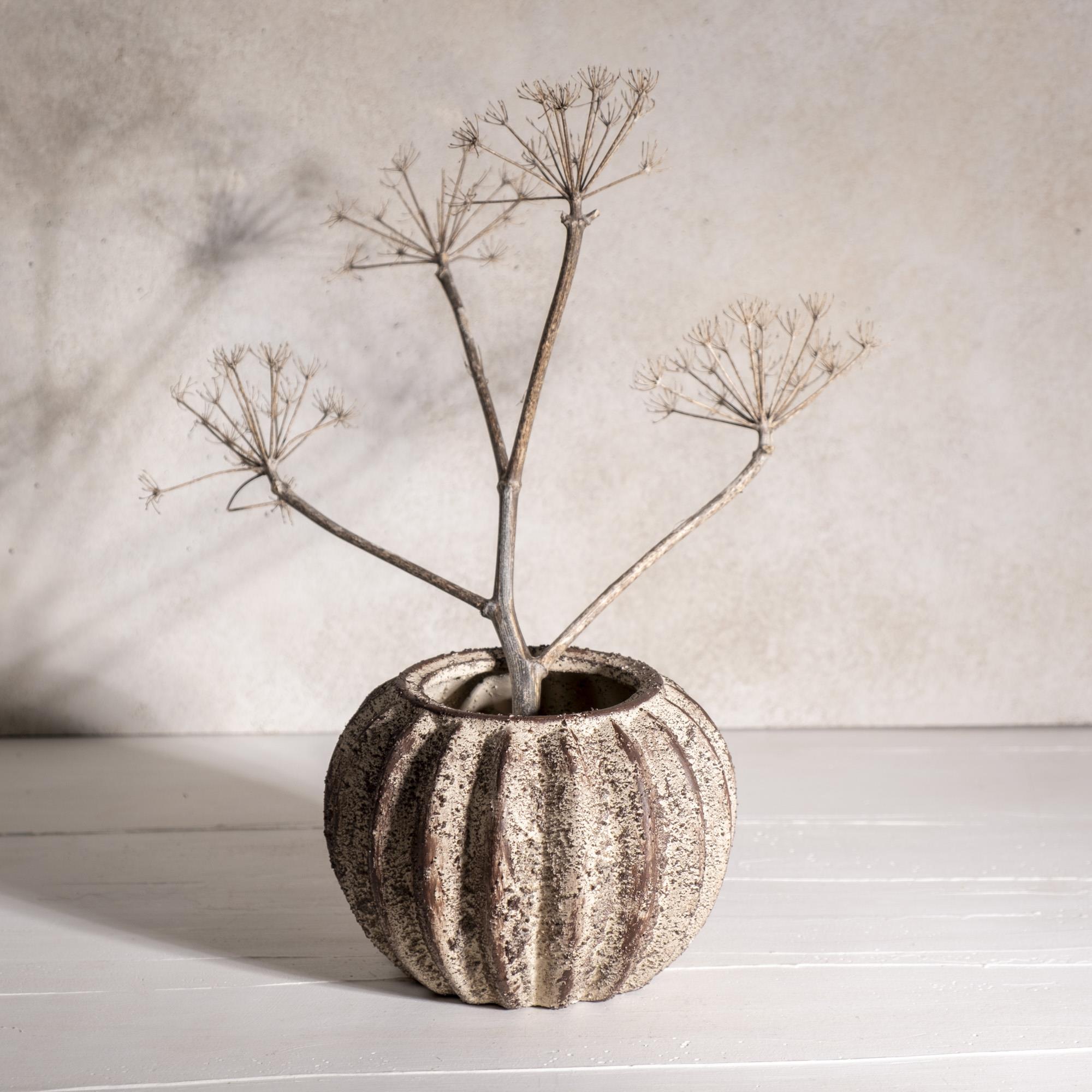 Seramik Sır Vazo Kahverengi