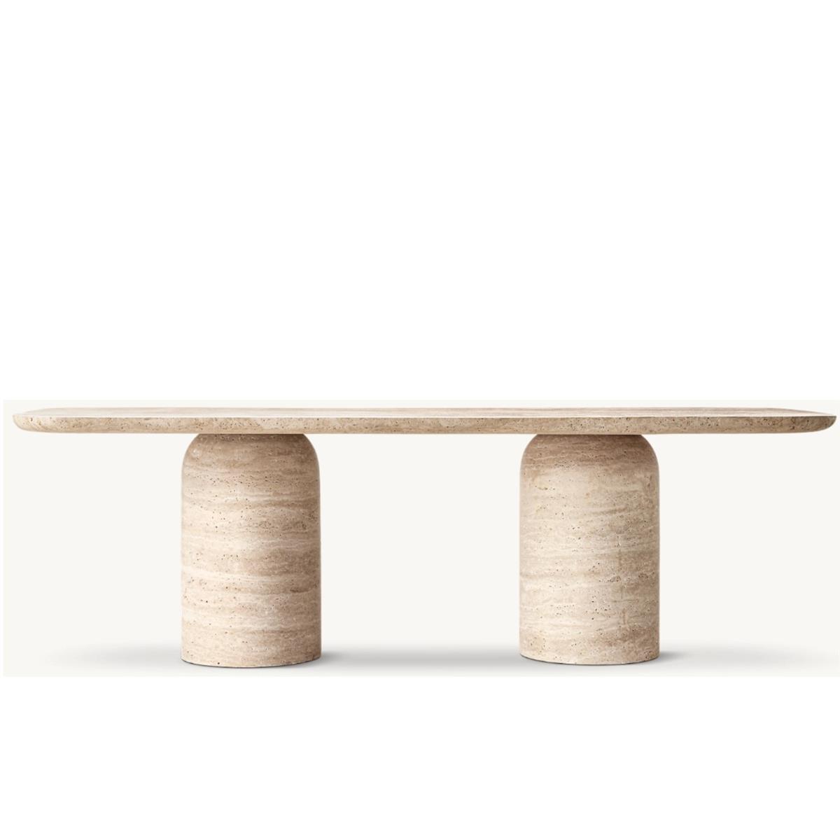 CUPOLA CARVED RECTANGULAR DİNİNG TABLE 180X95 CM