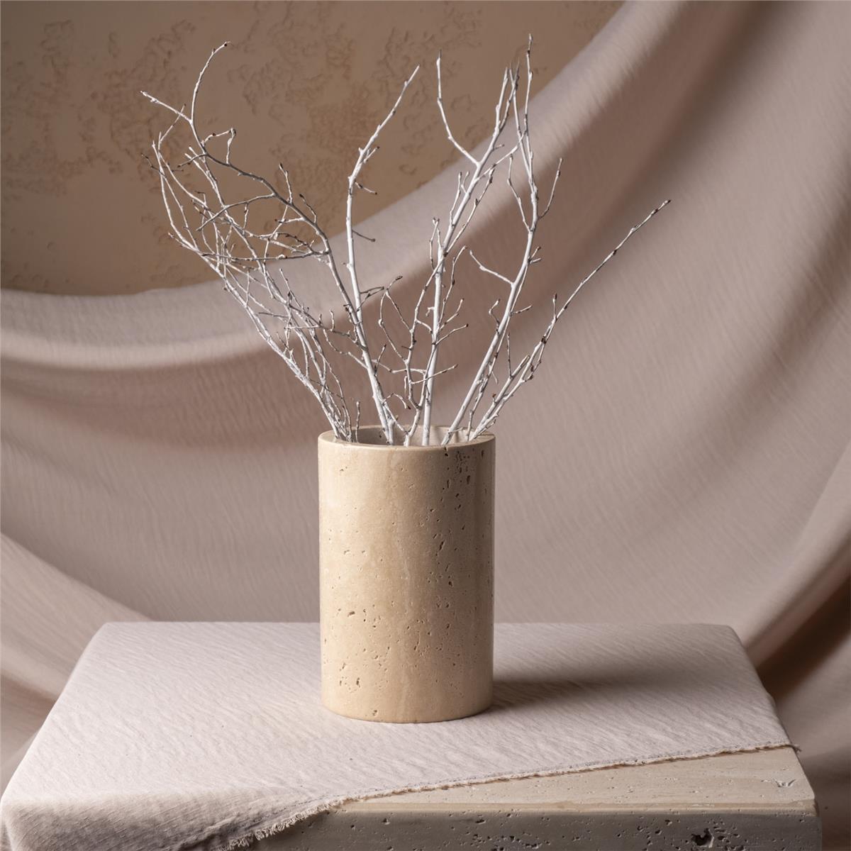 Traverten Orta Boy Vazo