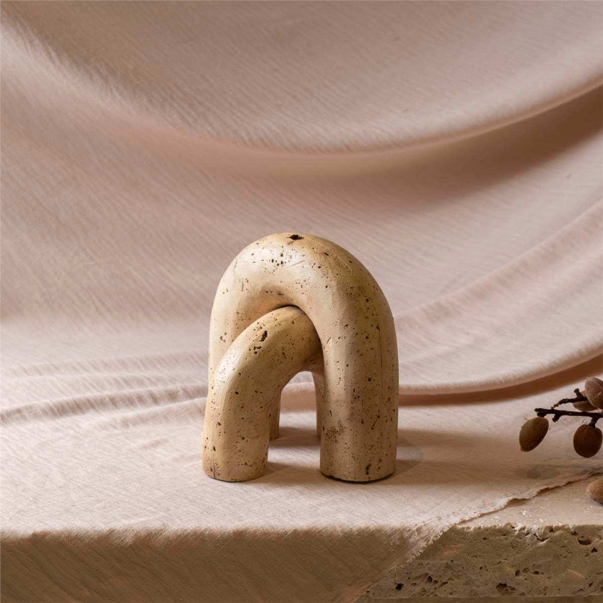 Kahverengi Patine Çift Kemer Obje