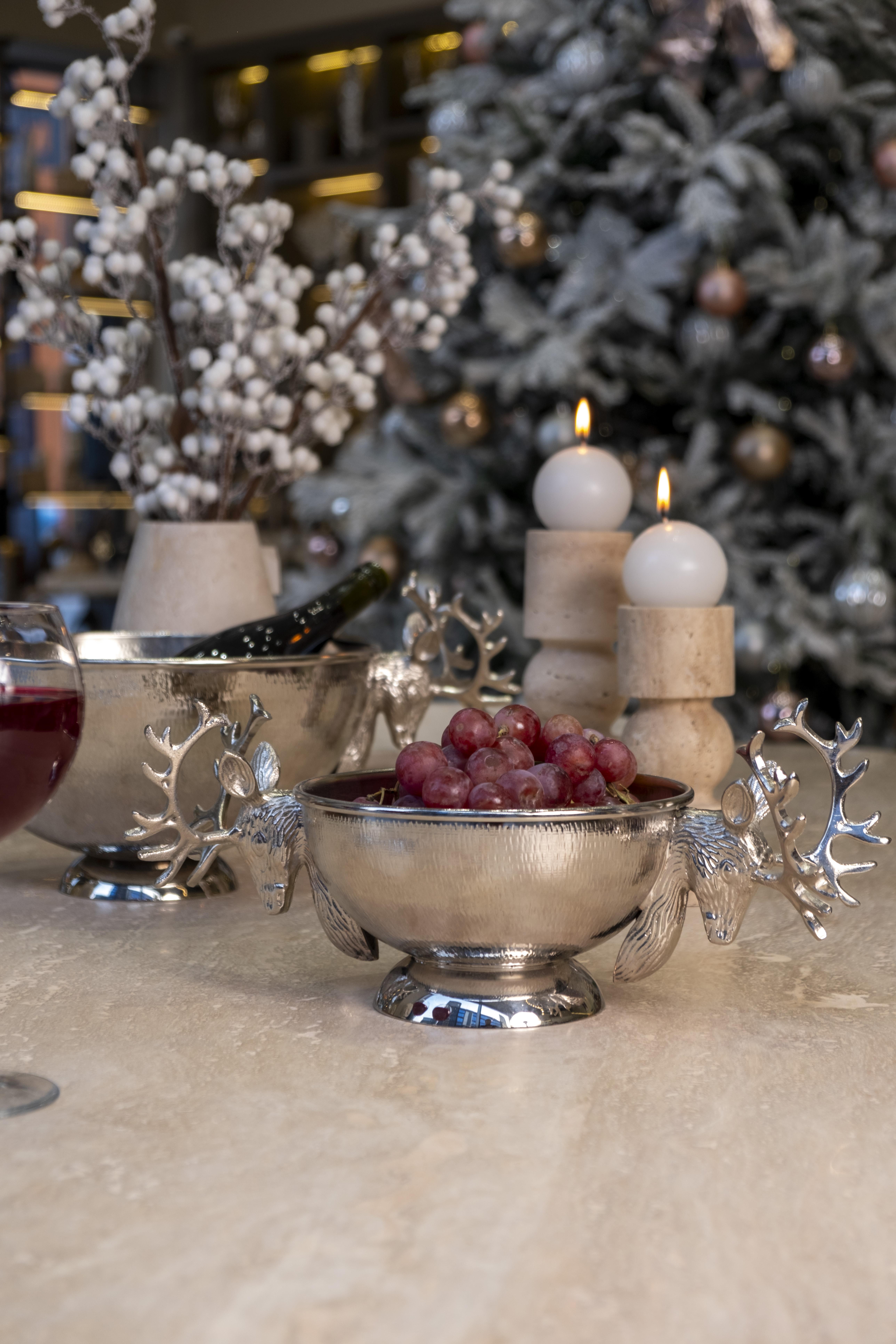 Geyik Kulplu Meyve Kasesi