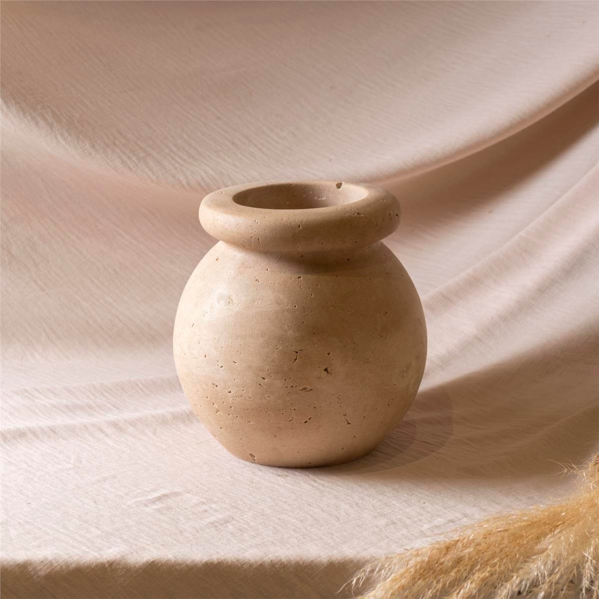 Traverten Olips Vazo