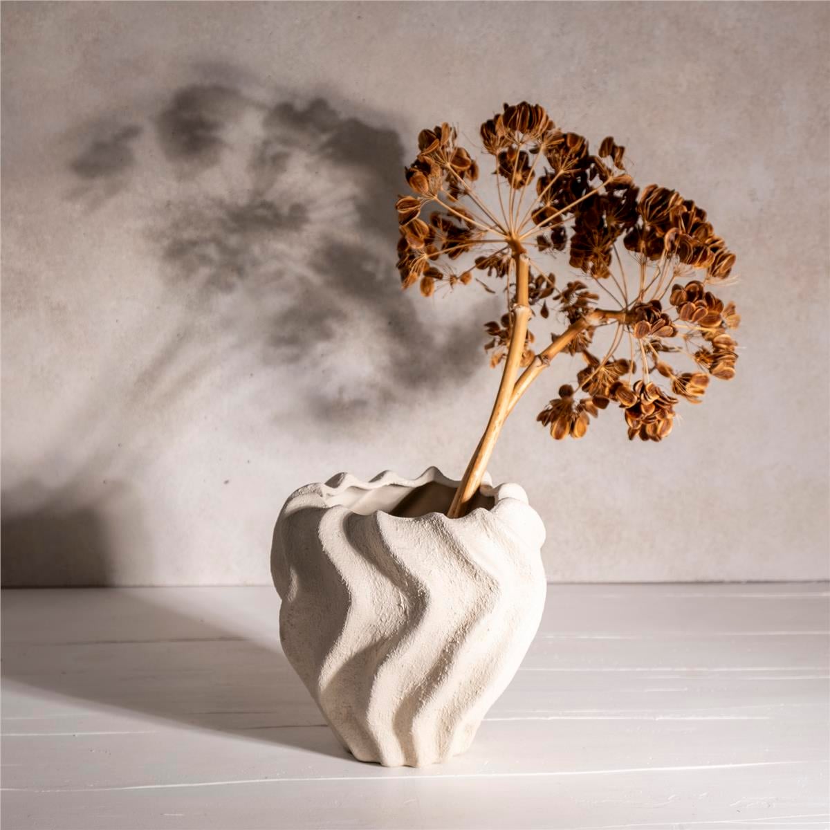 Seramik Bej Rose Vazo