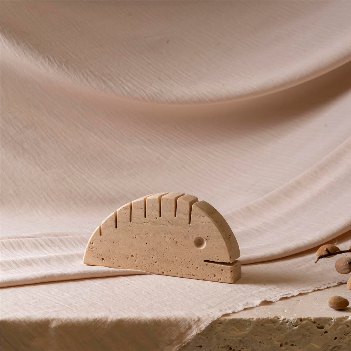 Traverten Yan Balık Obje