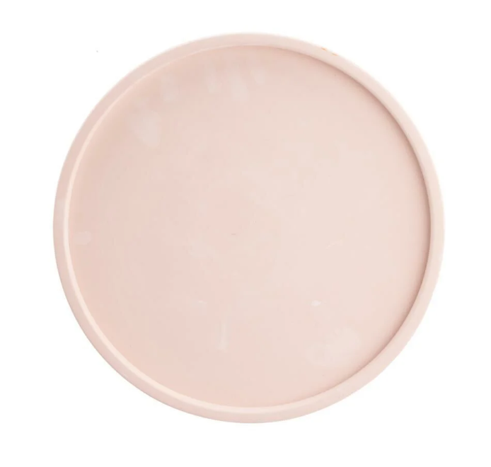 Pembe Mermer Yuvarlak Tepsi