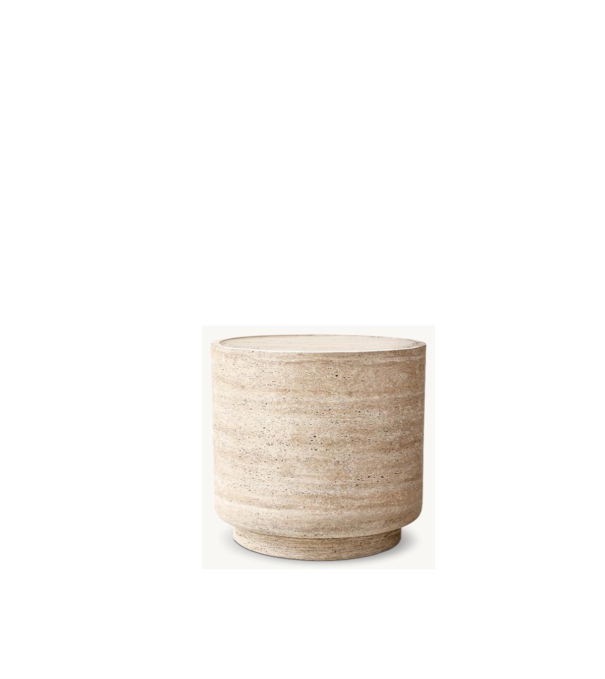 VİTOLO CARVED ROUND SİDE TABLE 45 CM