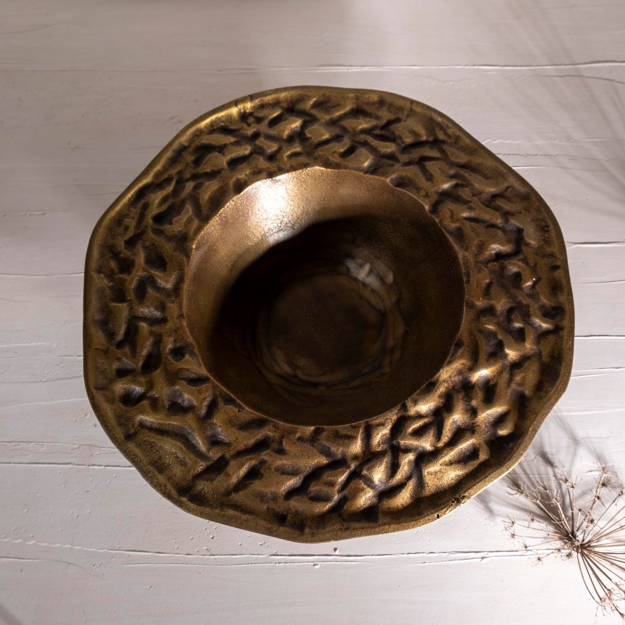 Dövmeli Oyuklu Eskitme Kase