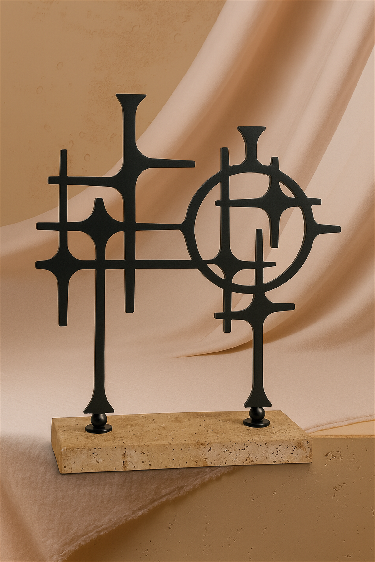 Büyük Boy Siyah Starship Obje