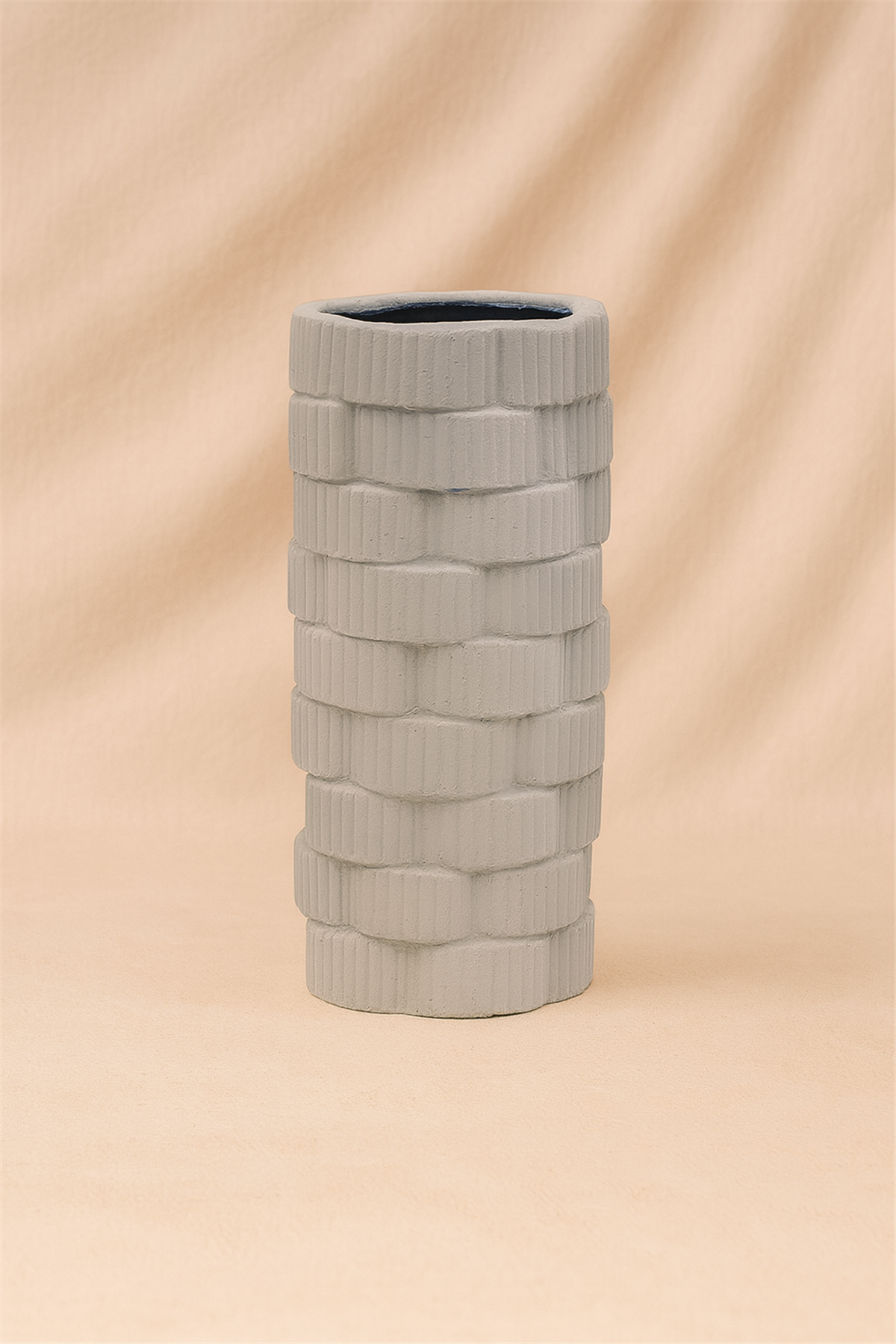 Turkuaz Geometrik Vazo