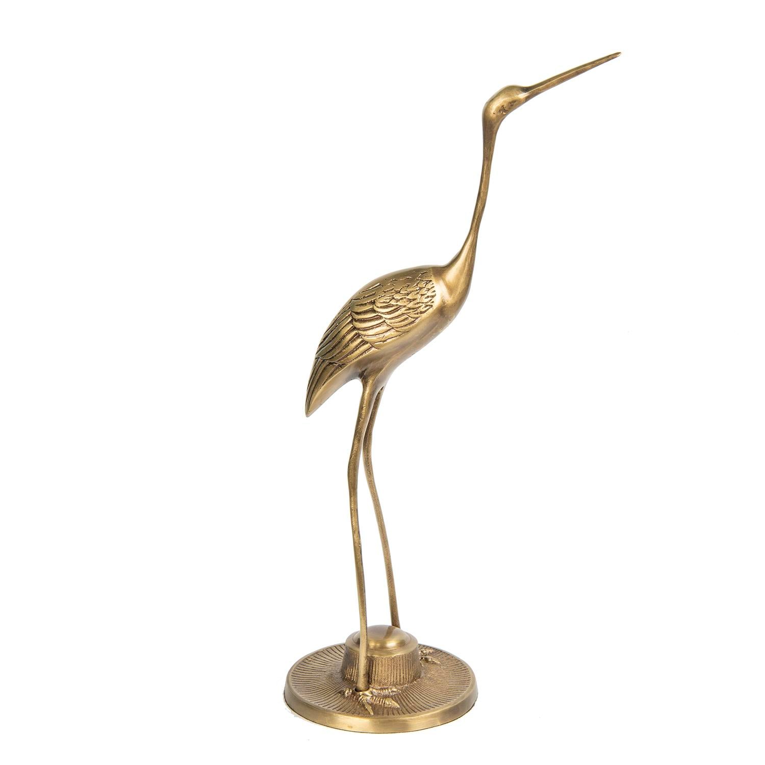 Eskitme Pirinç Leylek Dik Obje 