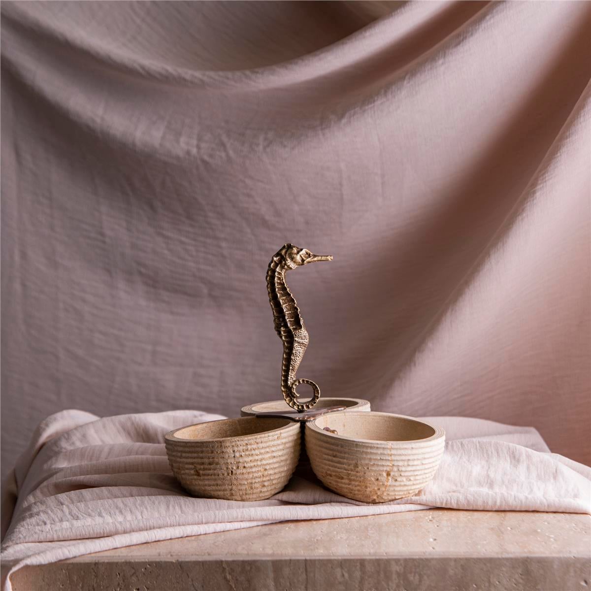 Traverten Denizatı 3'lü Kase