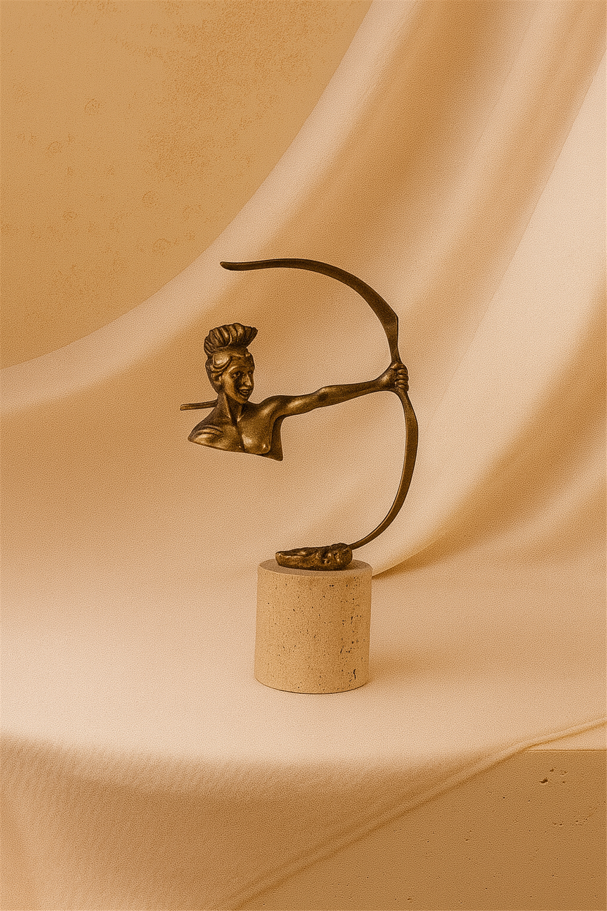 Traverten Kaideli Eskitme Ok Atan Adam