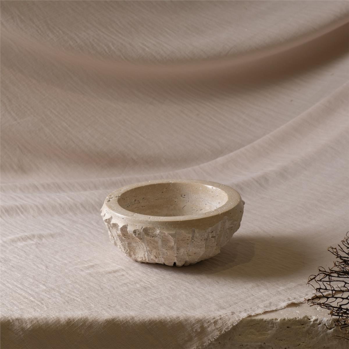 Patlatmalı Yan Çizikli  Kase 15 Cm