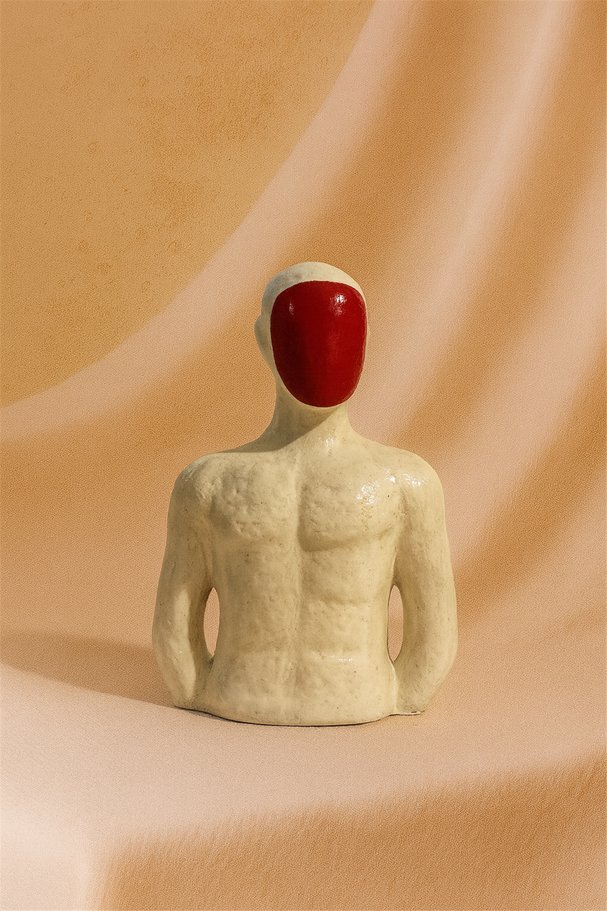 Robot Adam Obje Beyaz (Yuz Kırmızı)
