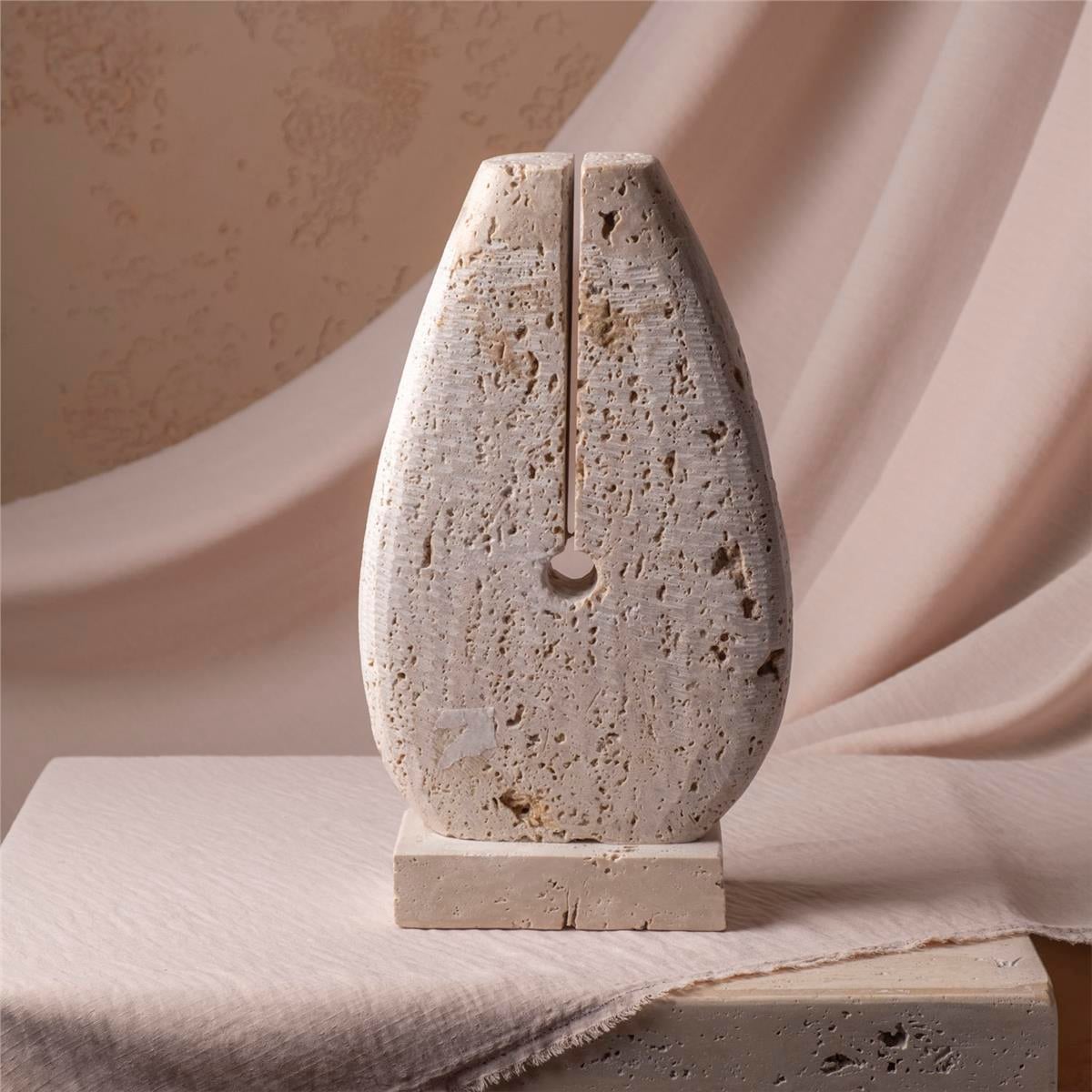 Ortası Çizik Mermer Obje Küçük