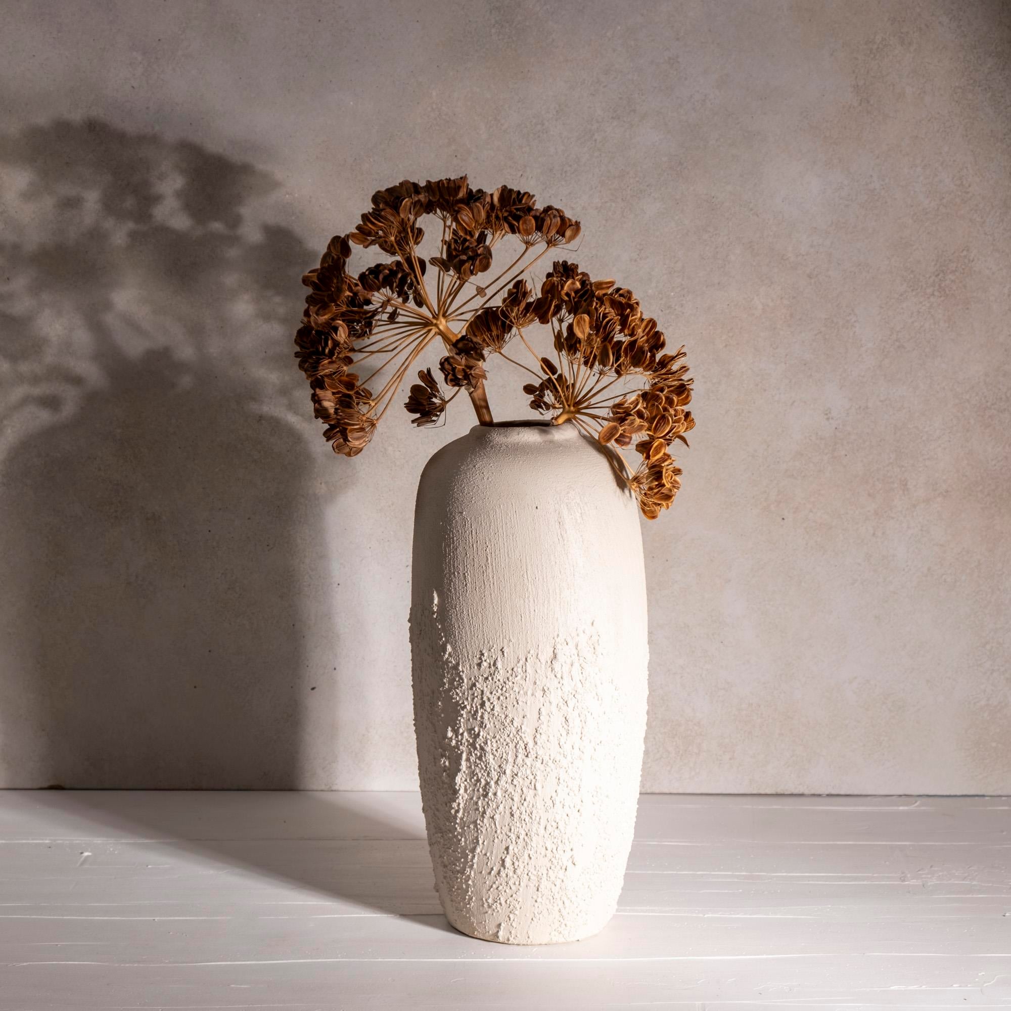 Seramik Uzun Toz Vazo