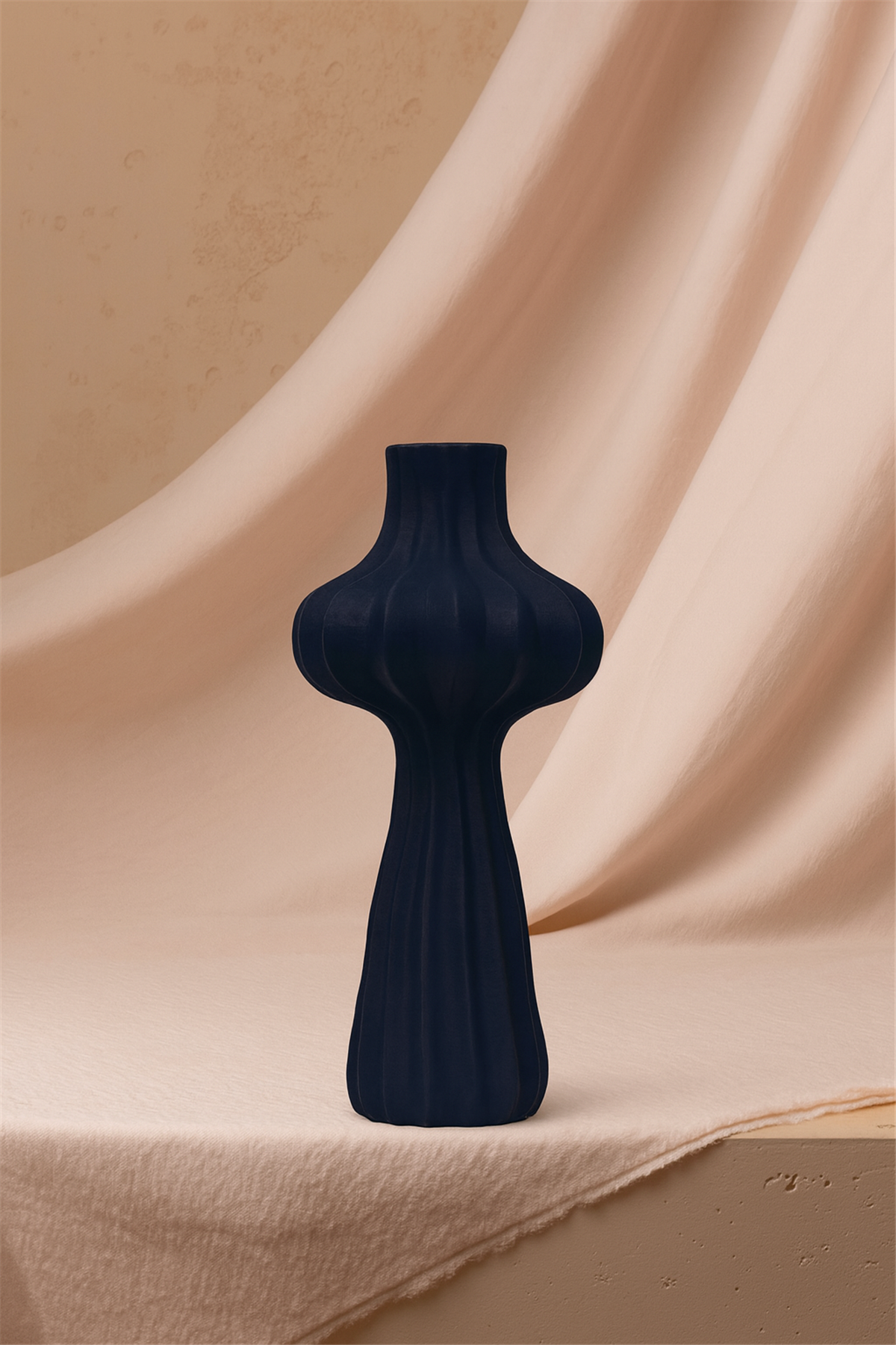 Tsunami Bombeli Vazo Lacivert