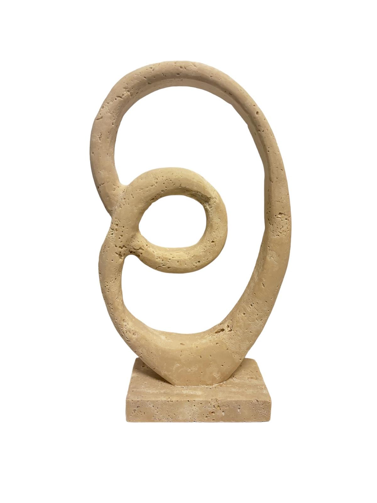 Traverten Spiral Dekoratif Obje