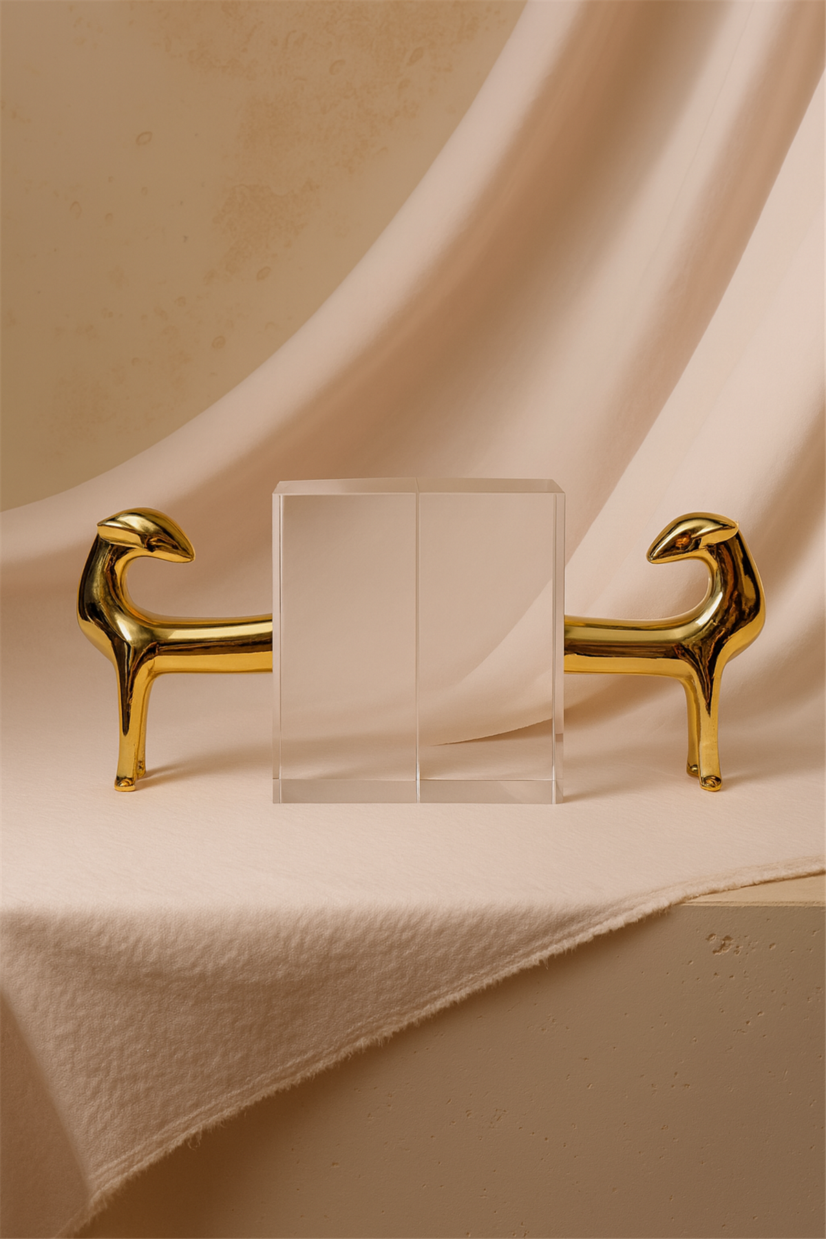 Kristal Kaideli Gold Çita Kitap Tutucu