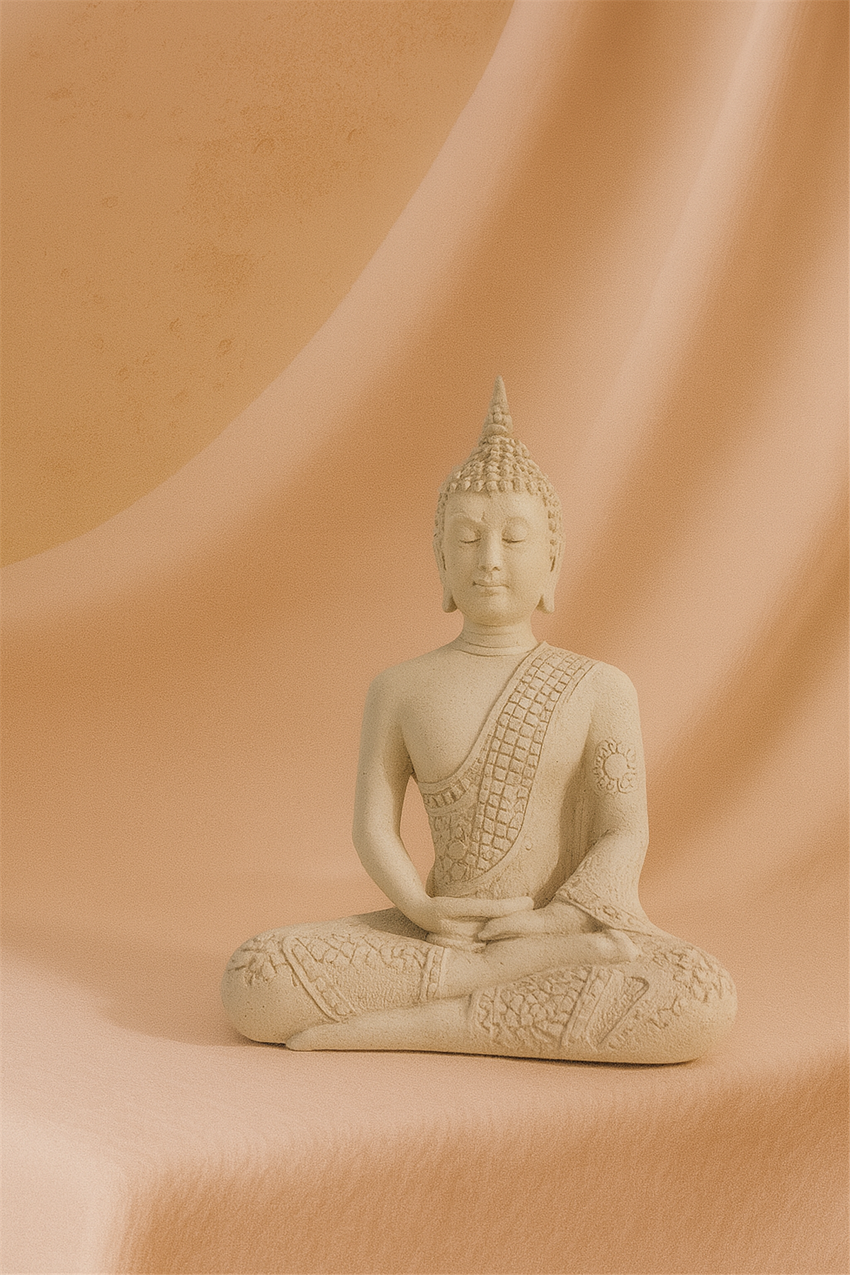 Budda Heykeli  Beyaz