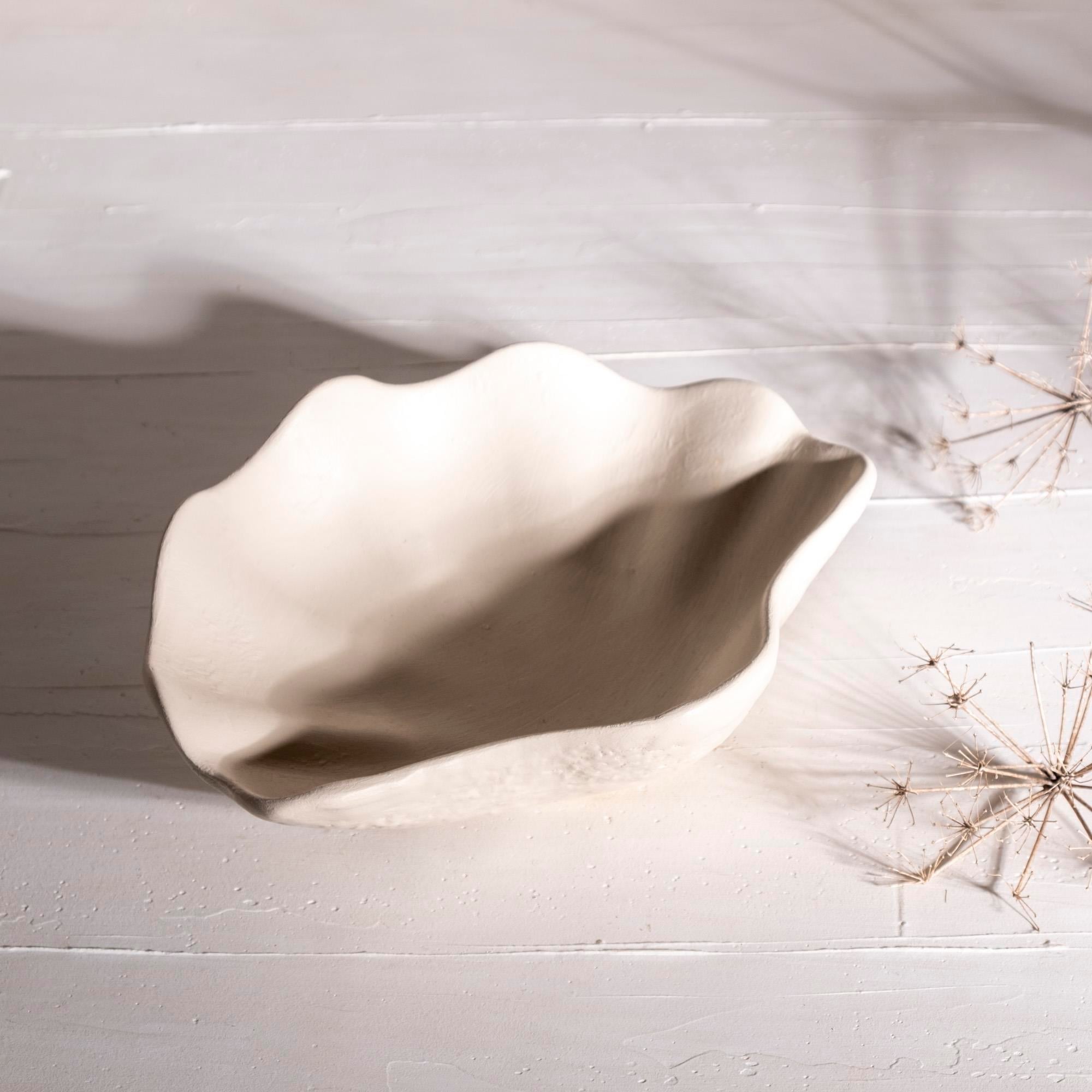 Seramik Deniz Kabuğu Kase Krem