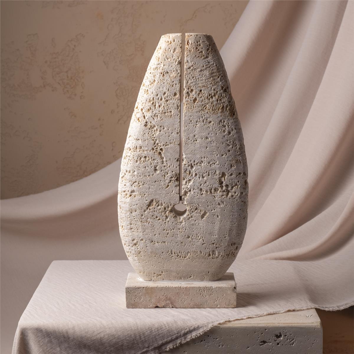 Ortası Çizik Mermer Obje Büyük