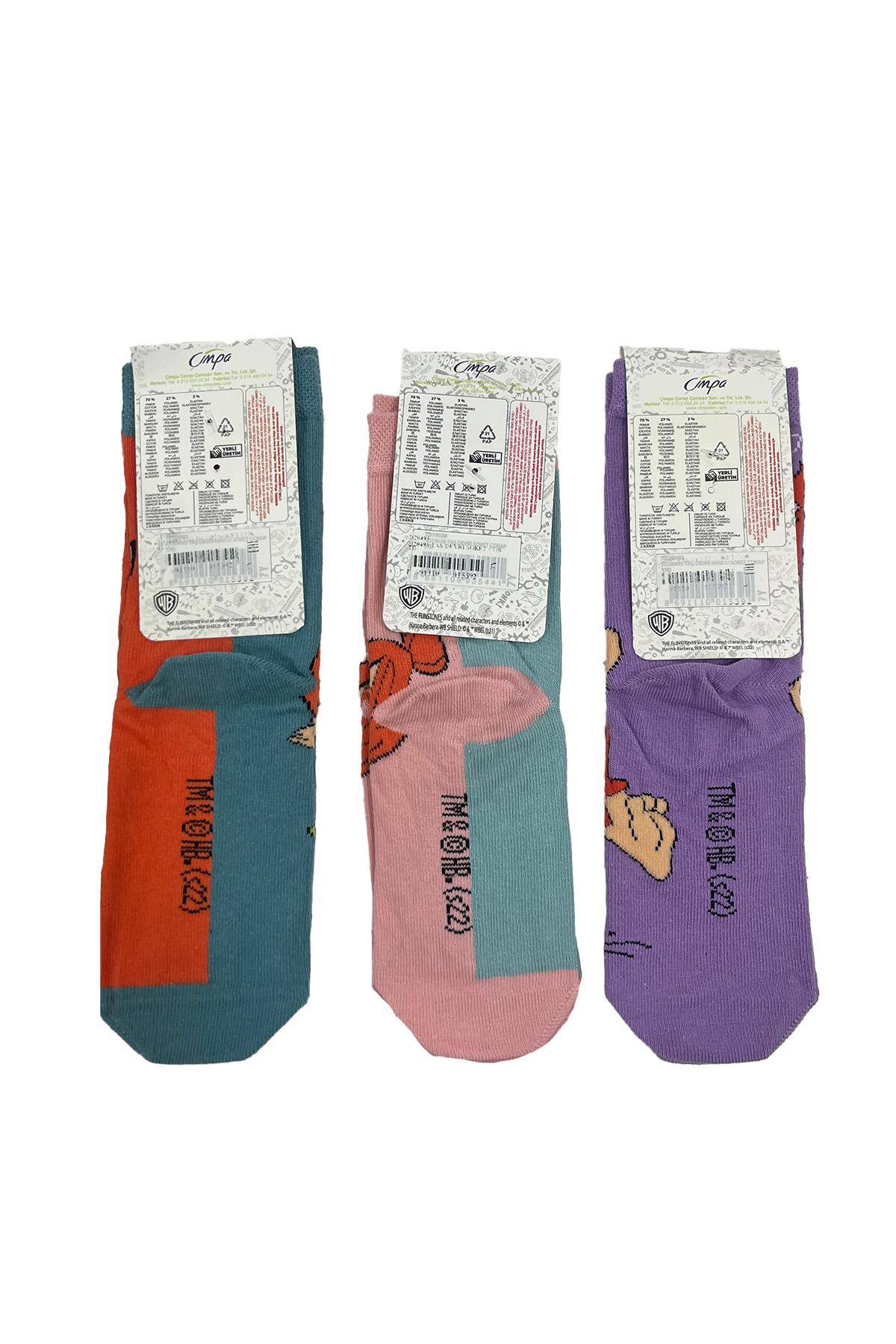 مجموعة جوارب مكونة من 3 قطع لشخصيات العصر الحجري ASORTI