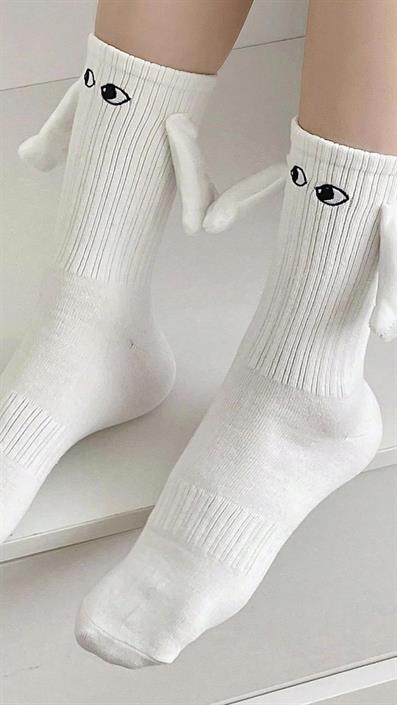 2li Mıknatıslı Kolej Çorap Set BEYAZ