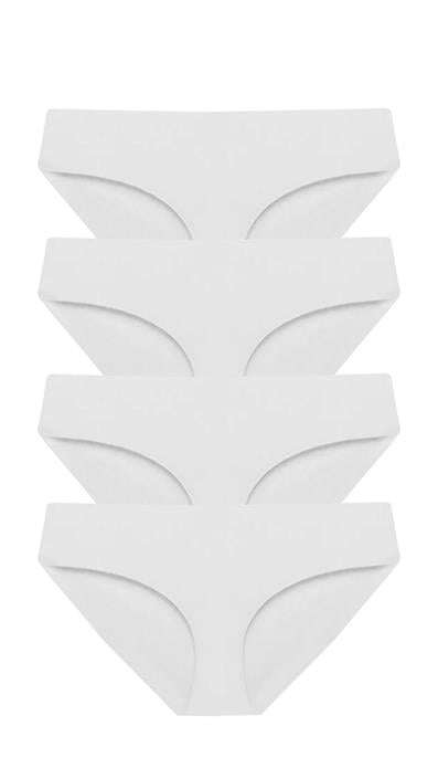 مجموعة من 4 قطع بيكيني بدون خياطة باللون الأبيض