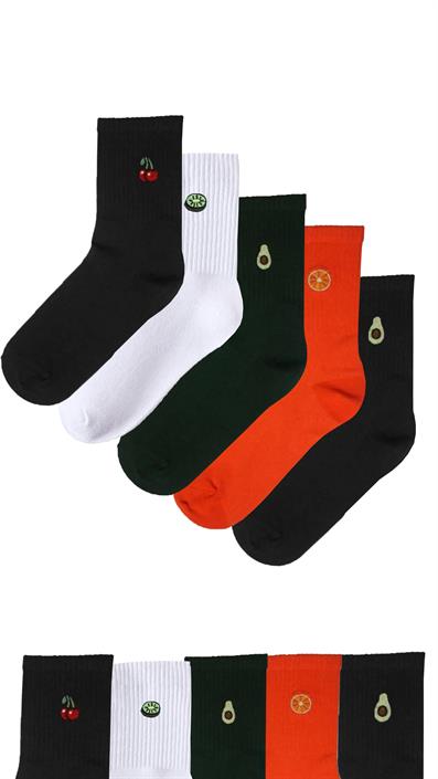 5-PIECE EMBROIDERED COLLEGE SOCKS ASSOCIATION