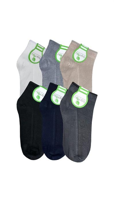 6-Pack Bamboo Seamless Washable Unisex Kids Booties Socks ASORTI