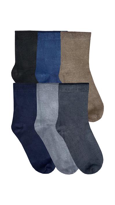 6-Piece Set Bamboo Seamless Washable Unisex Kids Ankle Socks ASORTI