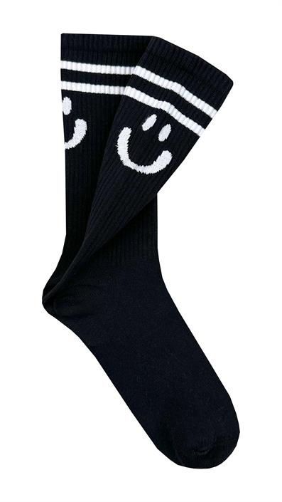 Set of 6 Smiley Patterned Striped Tennis Socks ASORTI