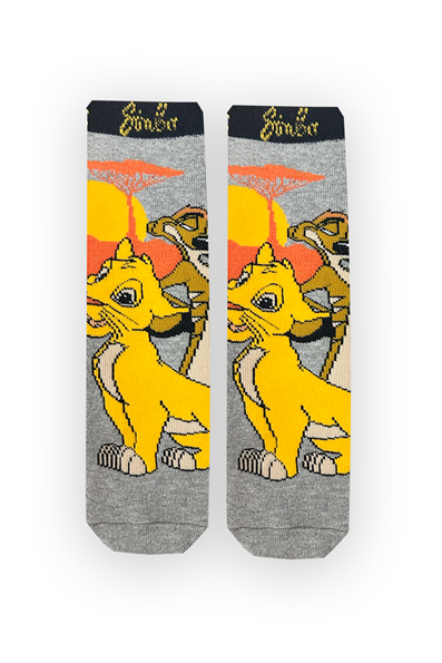 مجموعة جوارب من 3 قطع من منشفة Lion King Six المضادة للانزلاق ASORTI