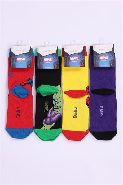 مجموعة جوارب للأطفال مكونة من 4 قطع من Avengers Characters ASORTI
