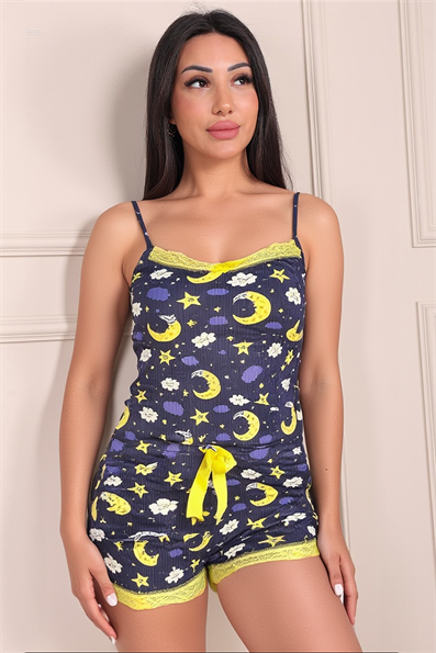 Pegasus Pajama Set with Moon Patterned Shorts FUMIE