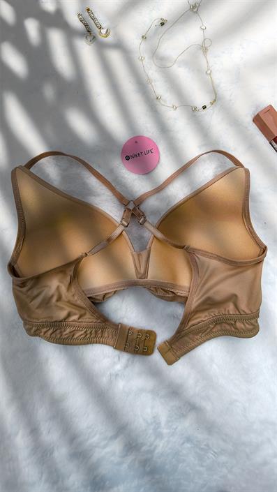 Non-wired Eared Fine Stitched Basic Cross Back Bra TEN