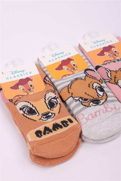 مجموعة جوارب بامبي منشفة مضادة للانزلاق للفتيات الصغيرات ASORTI