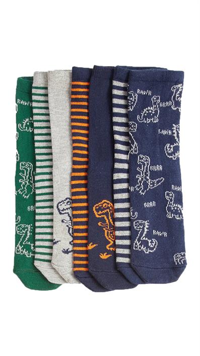 Multicolored Patterned Mens Ankle Socks ASORTİ