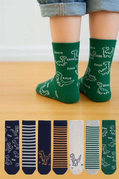 Multicolored Patterned Mens Ankle Socks ASORTİ