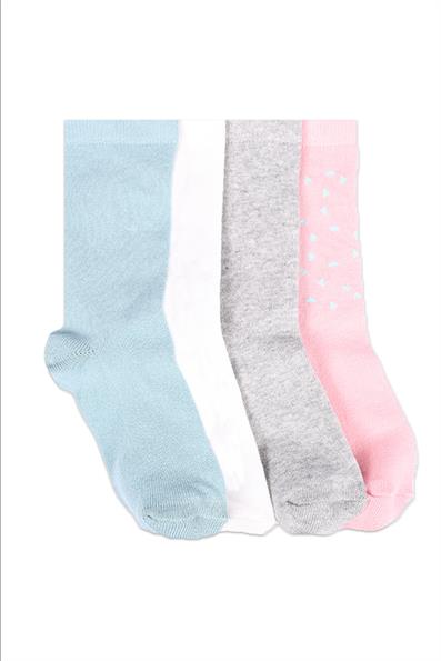 طقم جوارب بناتي منقوش مكون من 4 قطع ASORTİ
