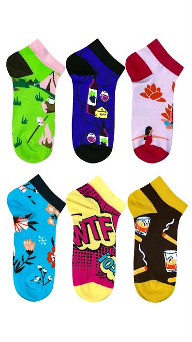 Patterned Assorted Booties Socks ASORTI