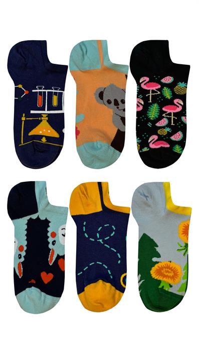 Patterned Assorted Sneaker Booties Socks ASORTI